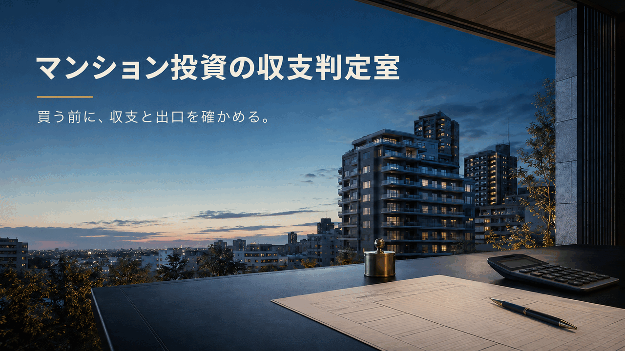 マンション投資の収支判定室
